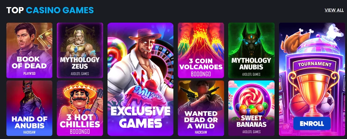 Mystake Casino top slots